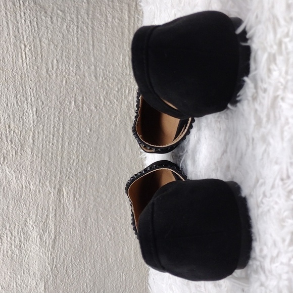 Torrid Black Fabric Embellished V-Strap Pointed Toe Slip On Flat Loafer… - Picture 6 of 14